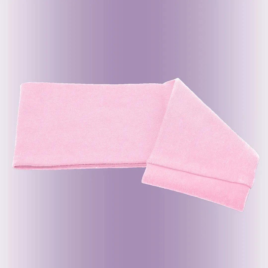 Women's Headbands Cotton Jersey 3" Wide Yoga Fitness Fashion Made in the USA Pink Light