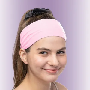 Women's Headbands Cotton Jersey 3" Wide Yoga Fitness Fashion Made in the USA Pink Light